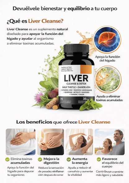 Liver Cleanse Max™ — Detox Diario con Apoyo Natural para el Hígado